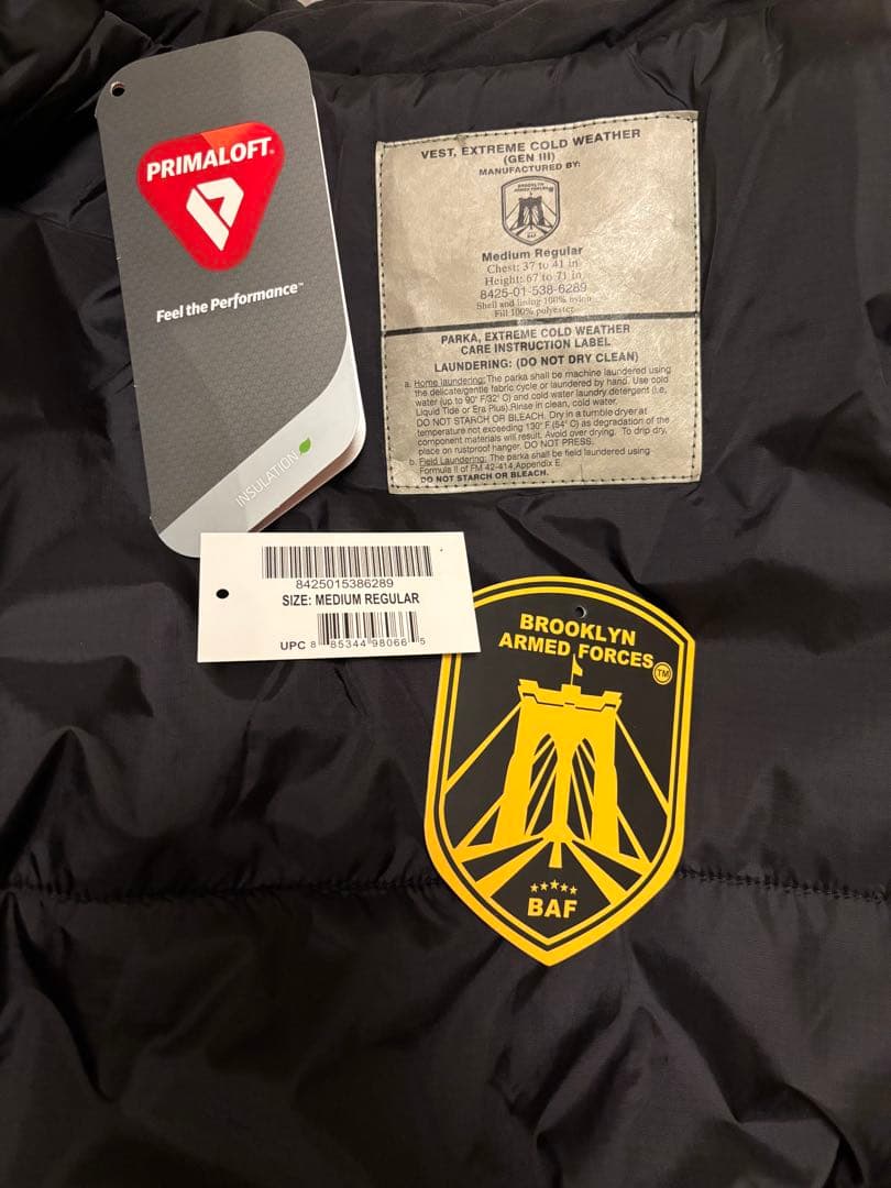 BAF プリマロフト ベスト LEVEL7 GEN3 M-R