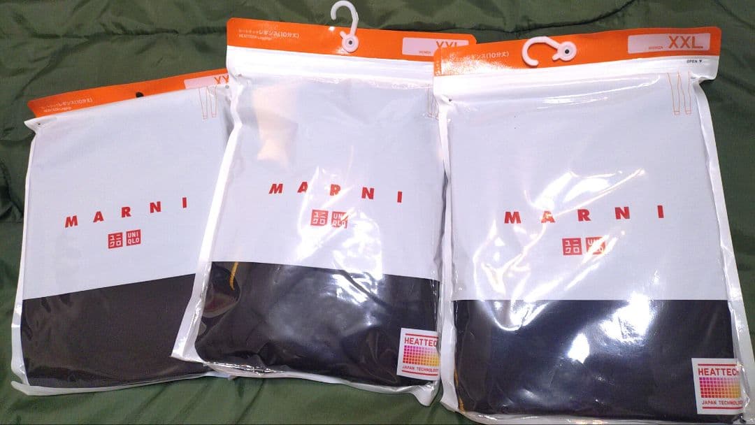 よ*の様 新品未使用マルニMARNIヒートテックレギンスXXL黒スパッツユニクロ