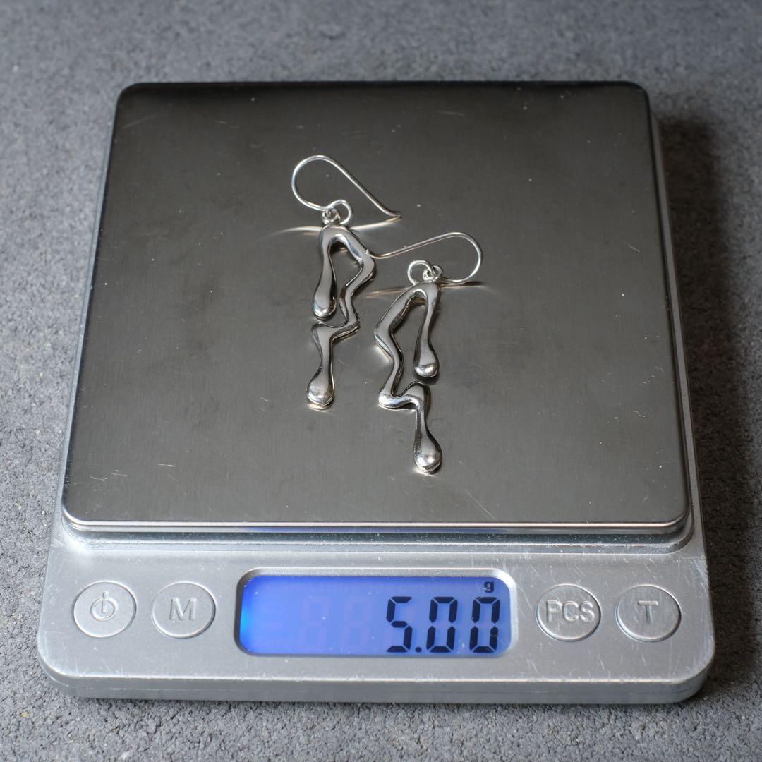 メキシコ タスコ製 TAXCO シルバー925 ティアドロッブピアス/軽研磨仕上