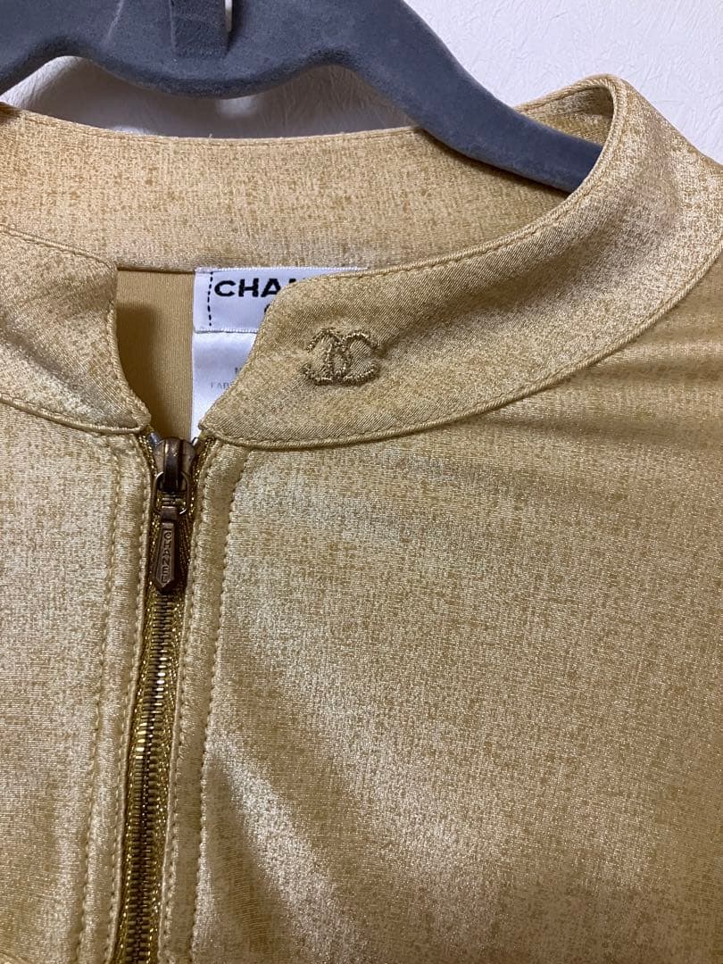 CHANEL ゴールド クロップドジャケット S