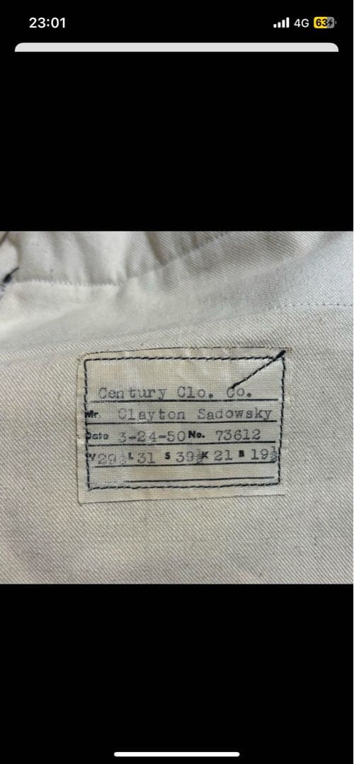 50s ウールギャバジン　スラックス