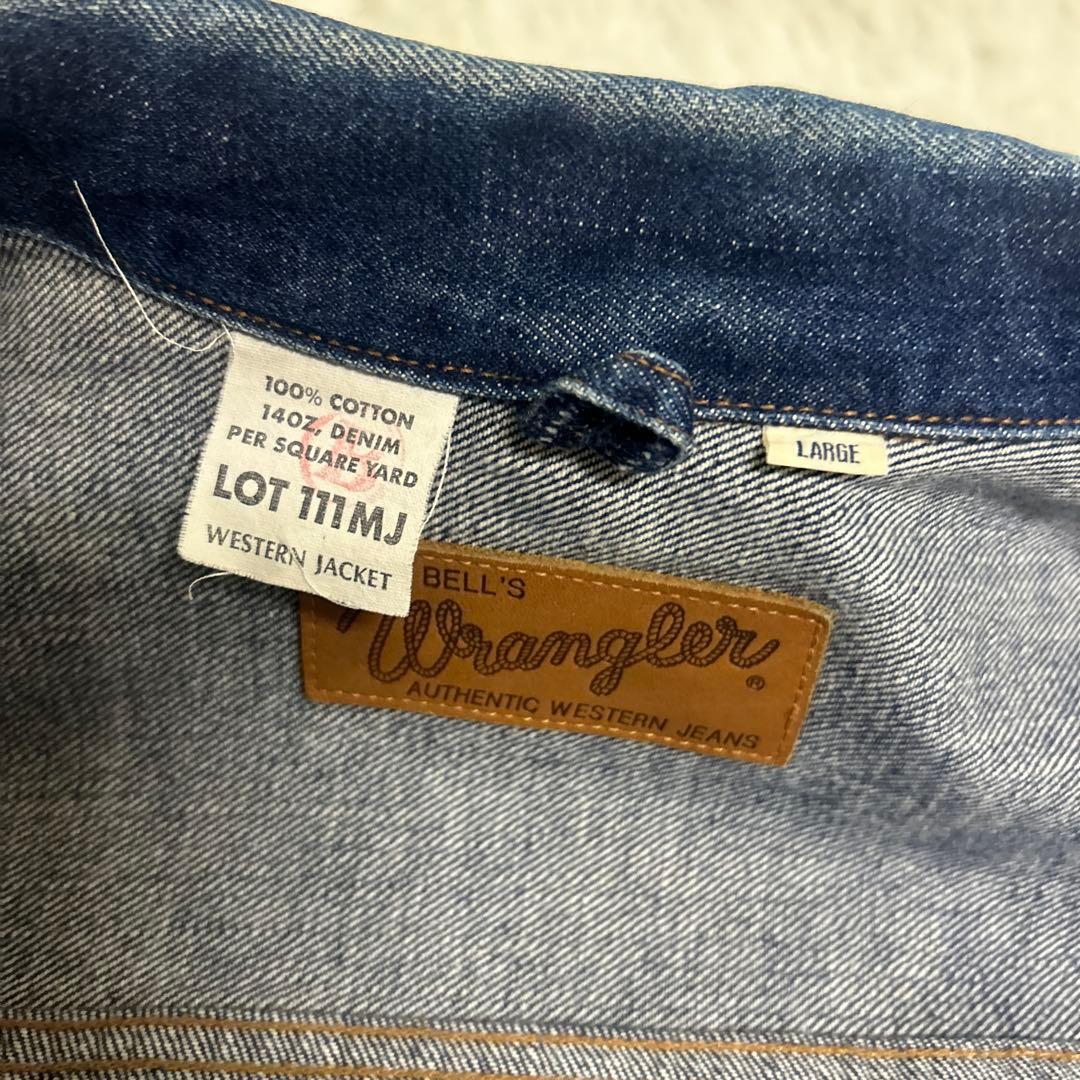 【美品】ラングラー 111MJ デニムジャケット　日本製　Lサイズ