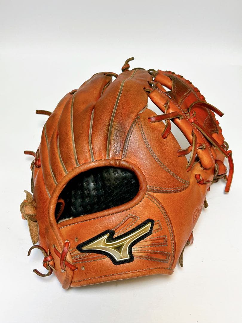 Mizuno グローバルエリート 軟式グローブ オレンジ