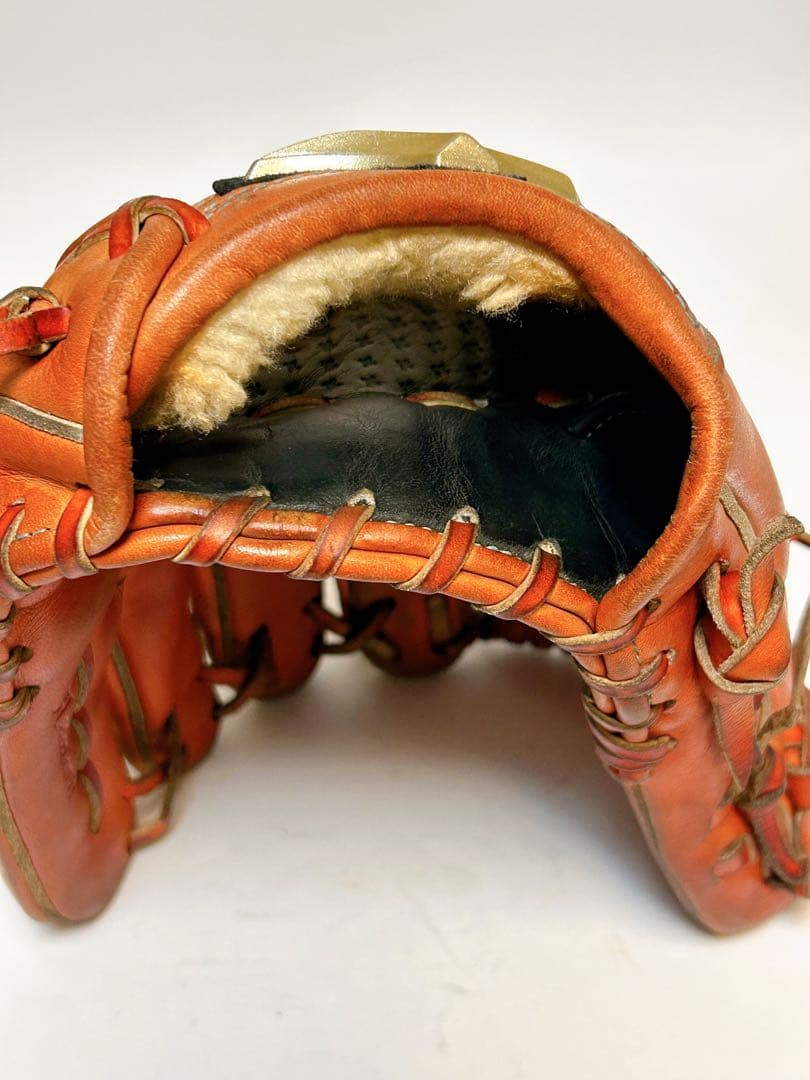 Mizuno グローバルエリート 軟式グローブ オレンジ
