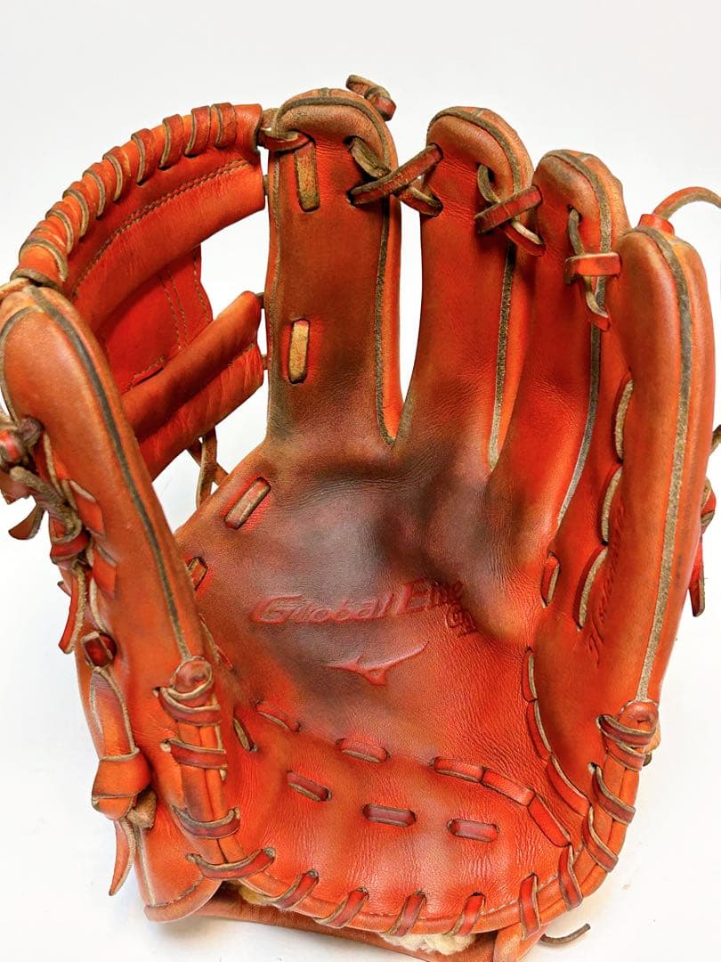 Mizuno グローバルエリート 軟式グローブ オレンジ