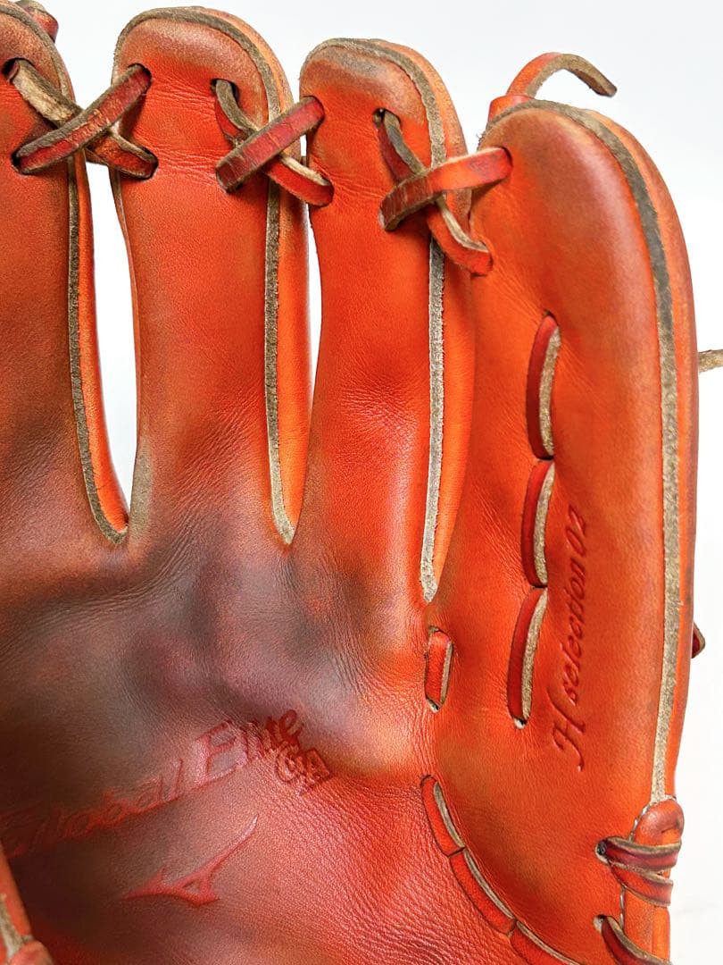 Mizuno グローバルエリート 軟式グローブ オレンジ