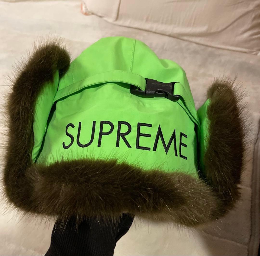 最終値下げ！SUPREME GORE-TEX フライトキャップ グリーン
