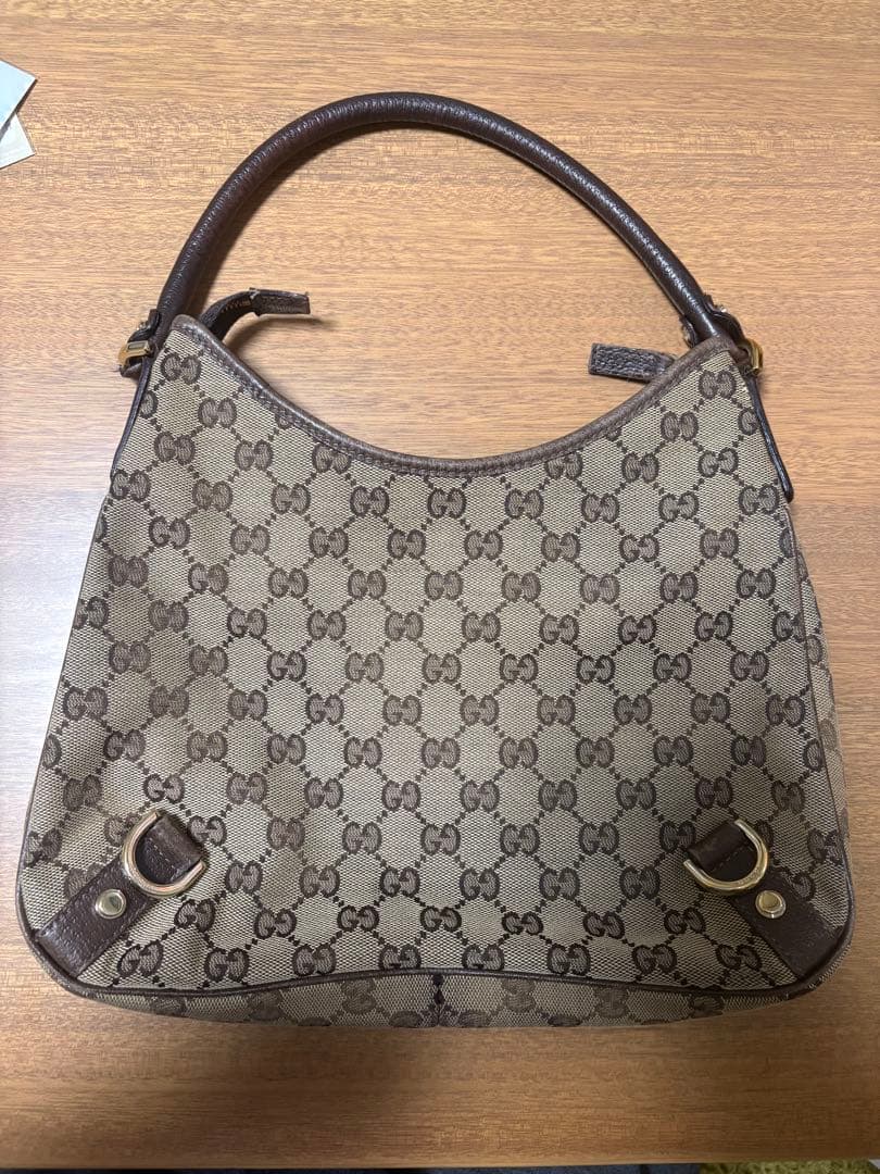 正規品GUCCI 130738 アピー GGキャンバス ハンドバッグ
