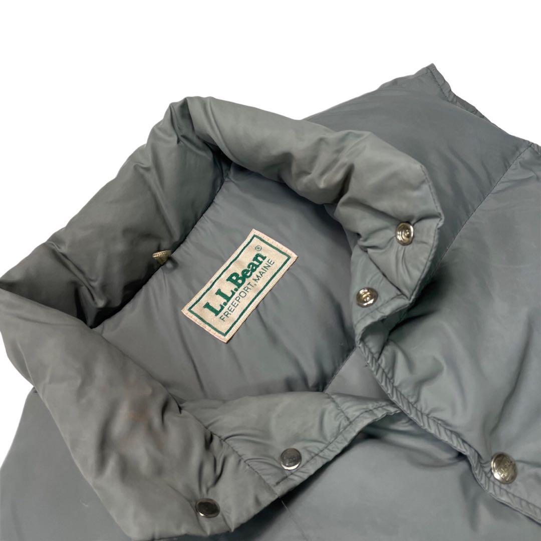80’s L.L.Bean ダウンベスト 縦型ポケット 希少カラー グレー