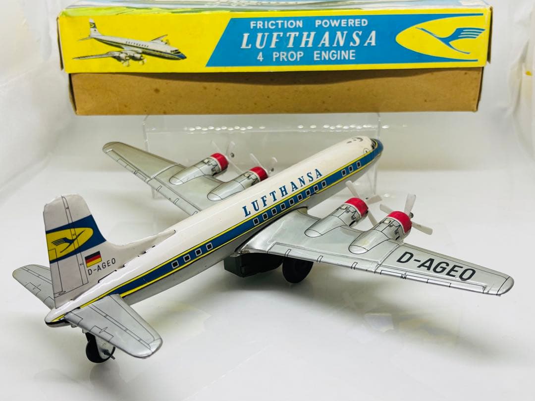 ミ*読様 寺井商店DAIYA日本製当時物ルフトハンザDC-7大型両翼約30㎝19