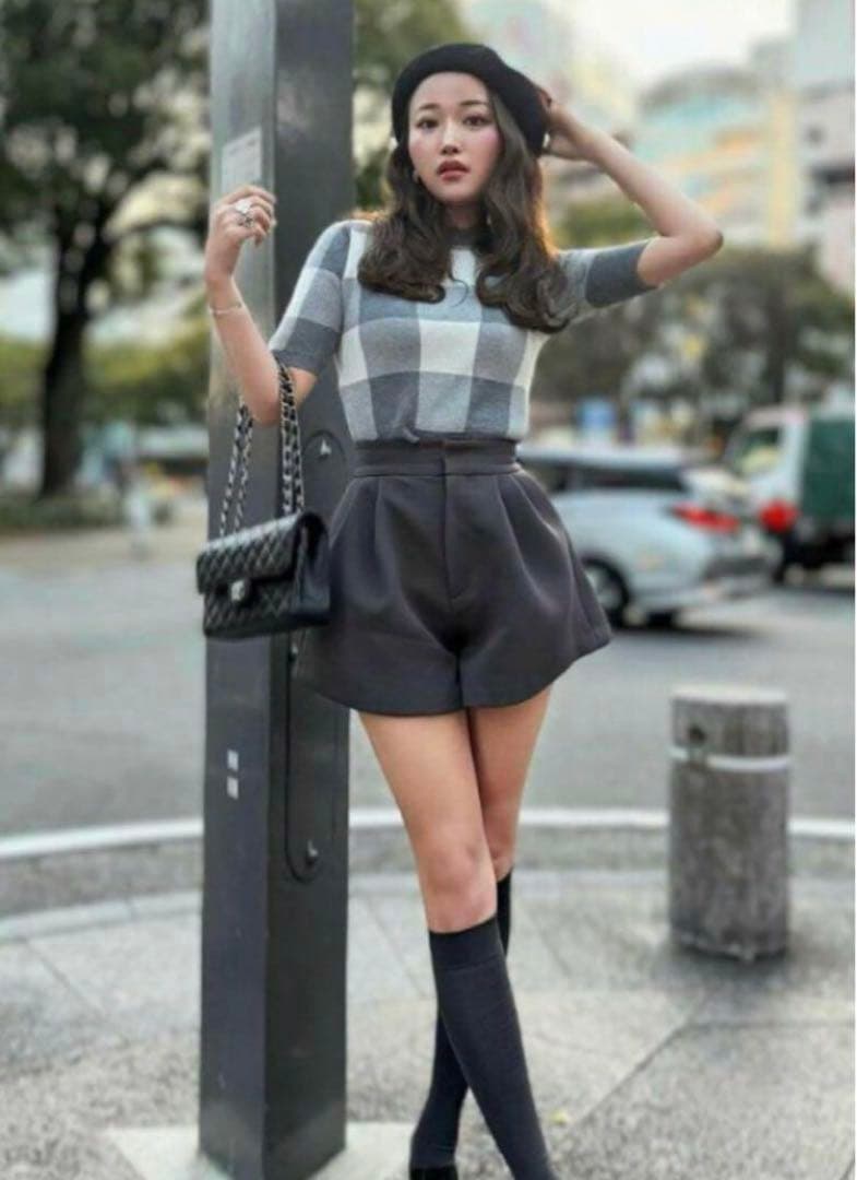 【sheller/シェリエ】サイドヘムショートパンツ