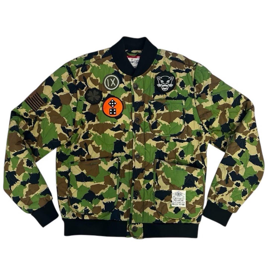 【美品】ROCA WEAR ロカウェア キルティングジャケット カモ 迷彩