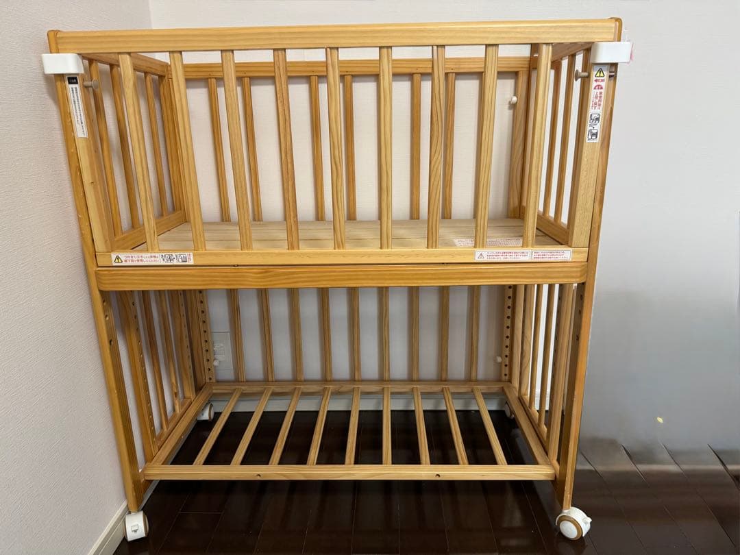 ♡組み立て不要♡そいねーるムーブ＋ロング ベビーベッド♡ベッドガード付き