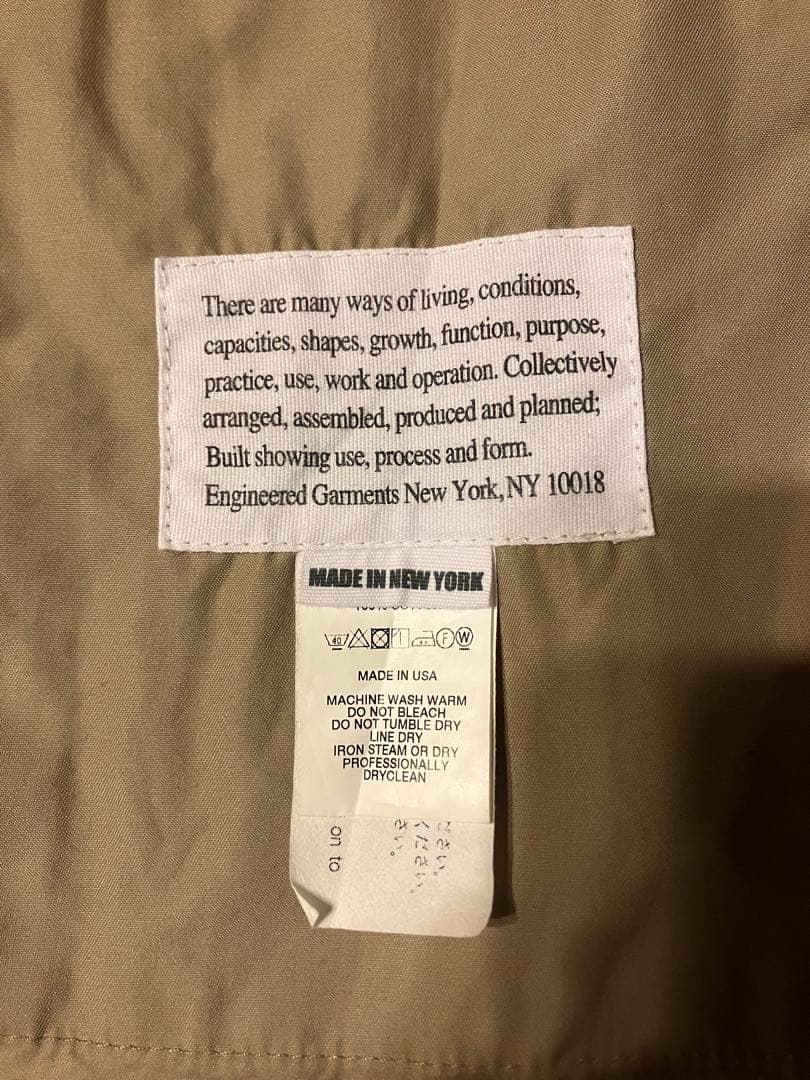 BDU jacket High count twill カーキ　Sサイズ