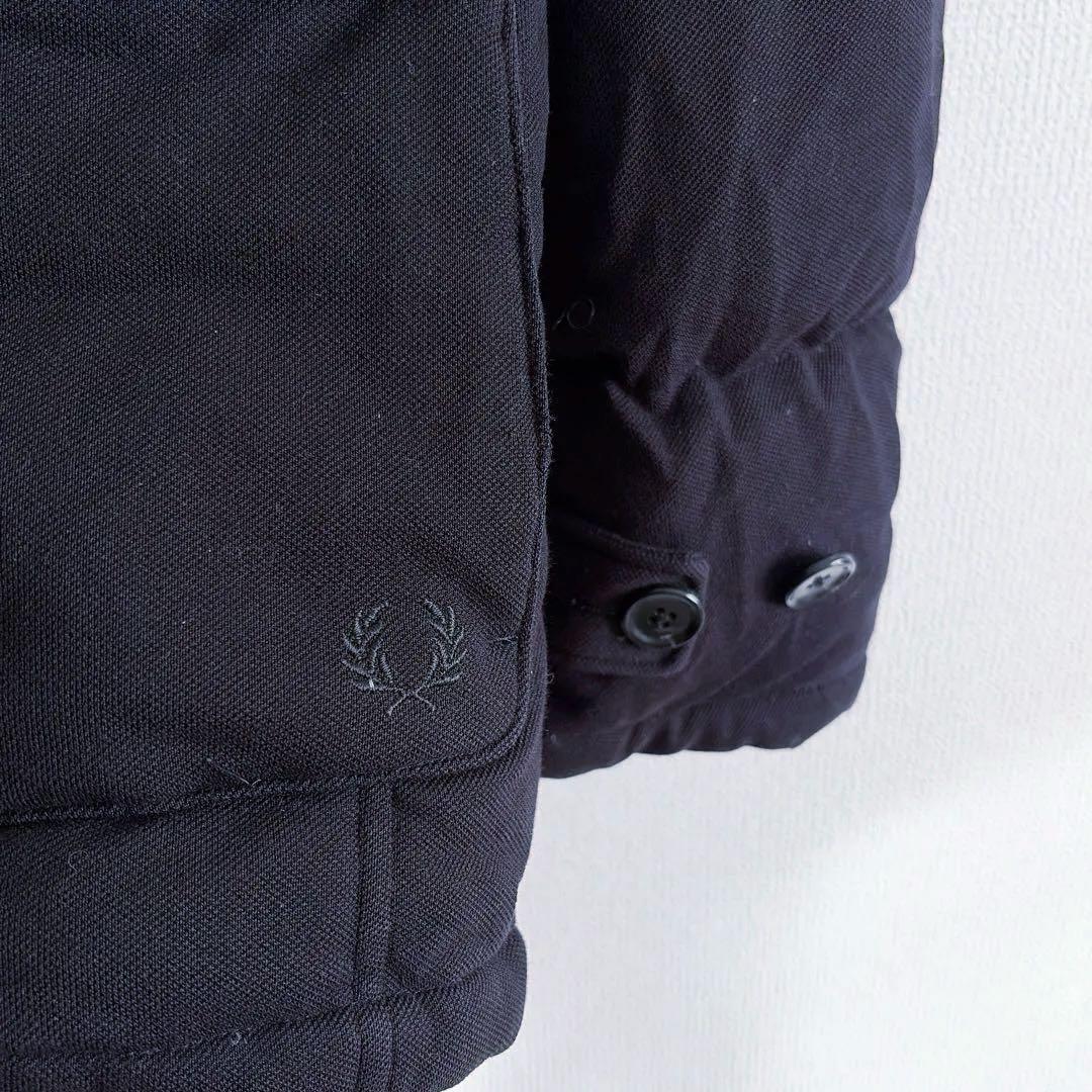 フレッドペリー　ダウンジャケット　ブルゾン　アウター　上着　フード付き　黒　S