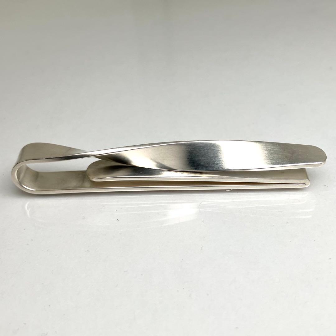 おしゅん　箱付き　ジョージジェンセン　ネクタイピン　ツイスト　シルバー