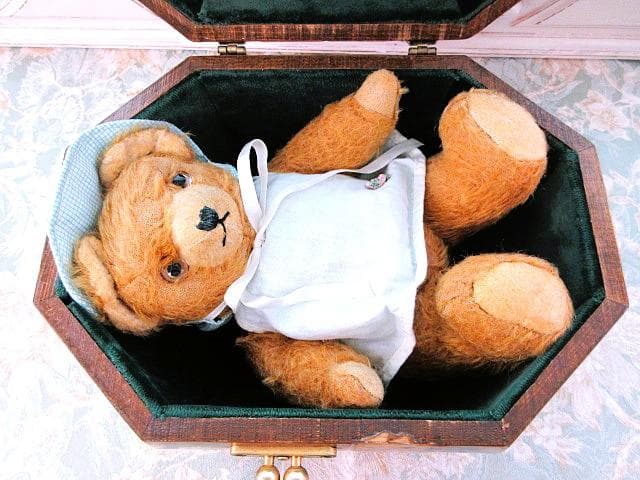 アンティークベア　ドールコンテナ　セットで　☆　ヴィンテージ　テディベア