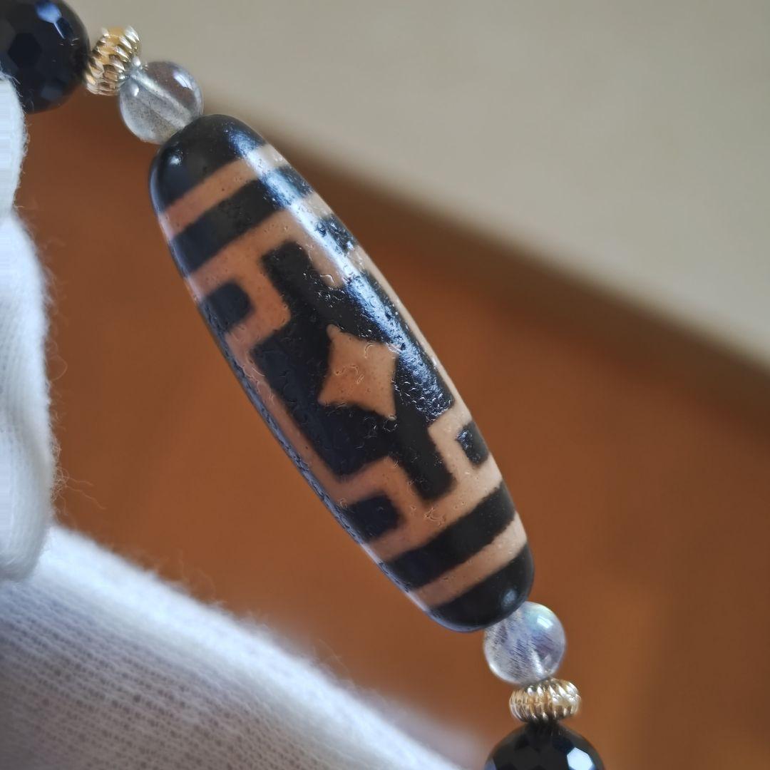 新作♡馬蹄痕付き平安十字佛天珠ブレス