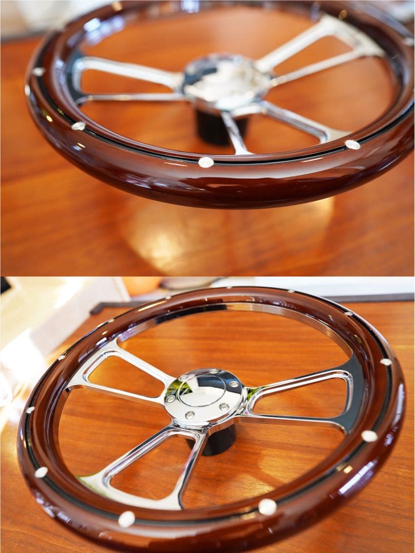 【早い者勝ち】ウッドステアリングホイール 14インチ USDM JDM ビレット