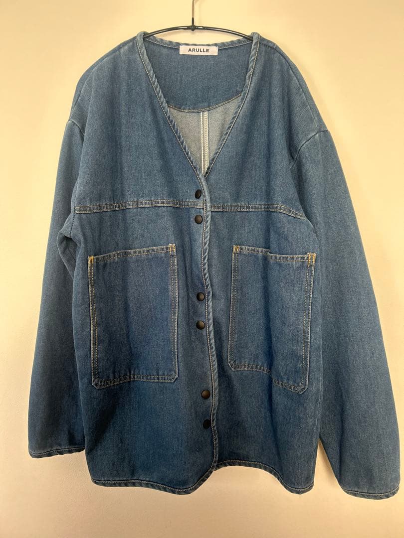 【値下げしました♩】v-collar denim jacket arulle