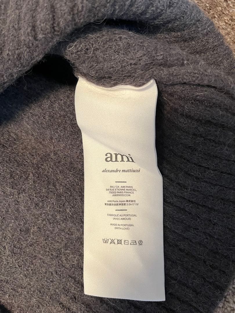 AMI Paris Ami de Coeur ウールポロシャツ