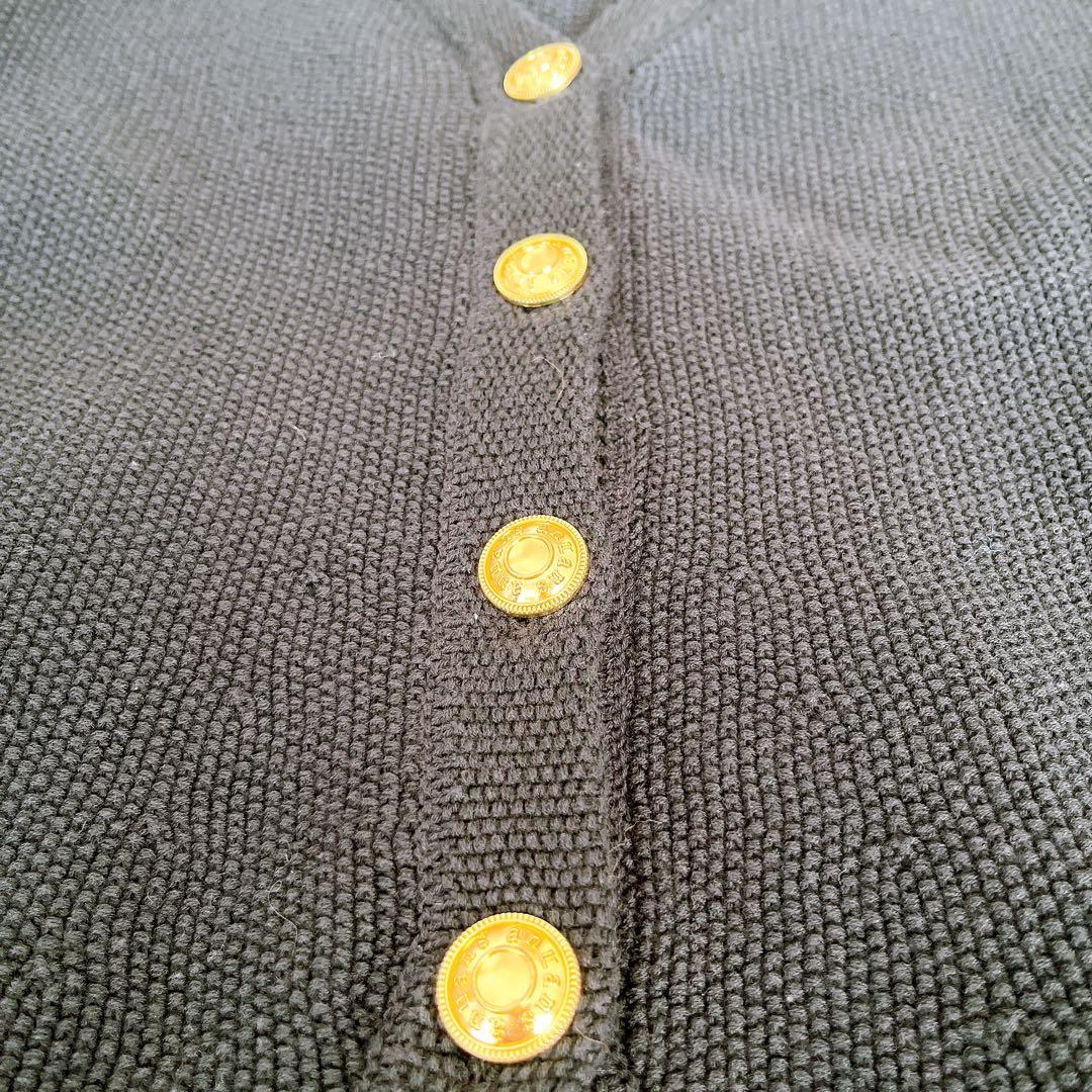 美品 anuans ウエストシェイプペプラムニットジャケット カーディガン 黒