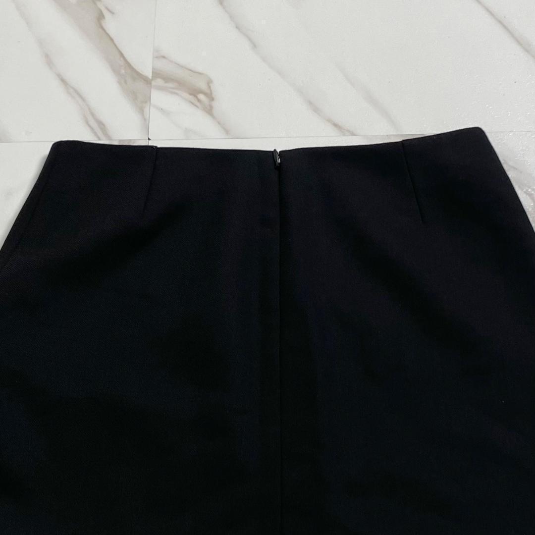 極美品　ドルチェ&ガッパーナ　ダブルジップ　レオパード　ミニスカート　ブラック