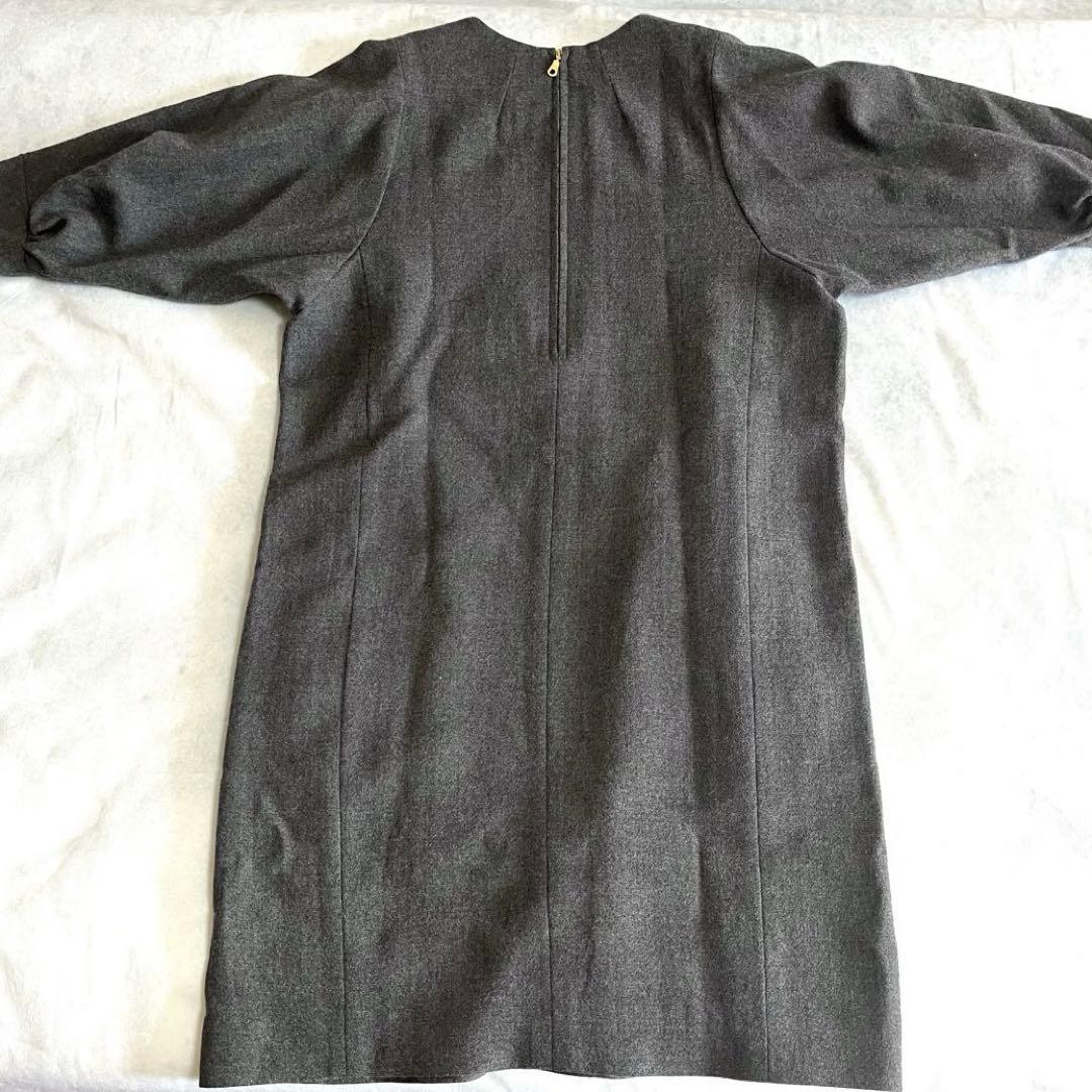 極美品❤️ドゥーズィエムクラス コクーンワンピース 七分袖 グレー 入学式卒業式