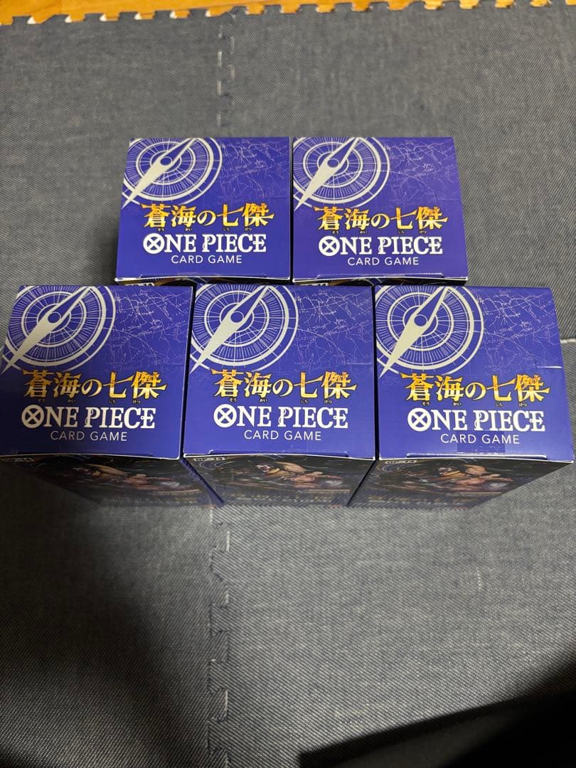 蒼海の七傑×5box 新品未開封テープ付き ワンピースカード