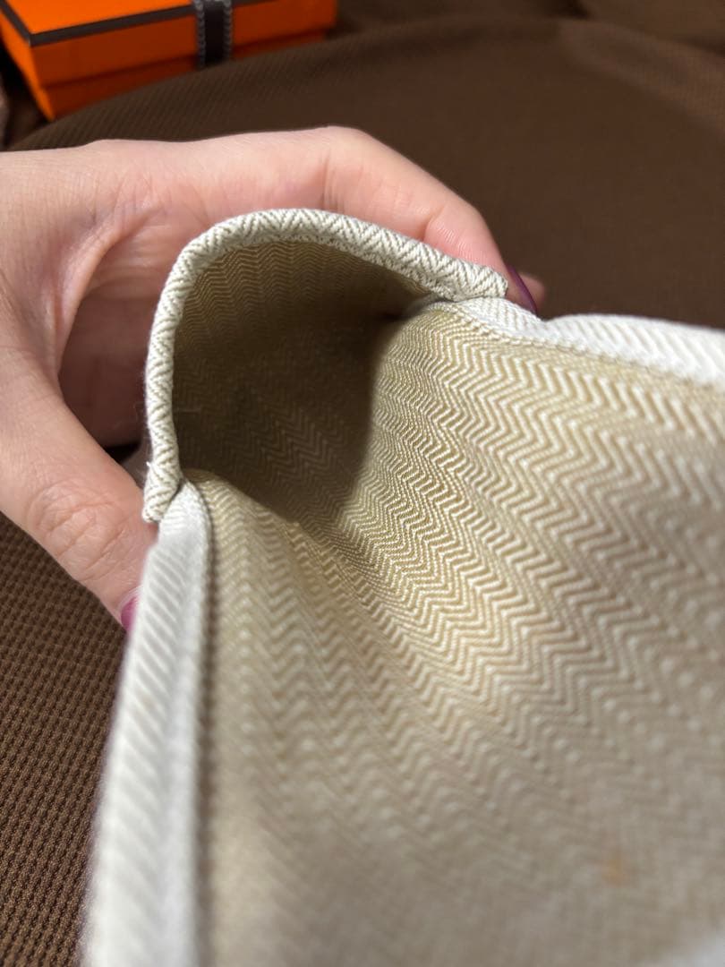 【エルメス◆新品同様】エナメルブレスレット クリックH 白×金　PM