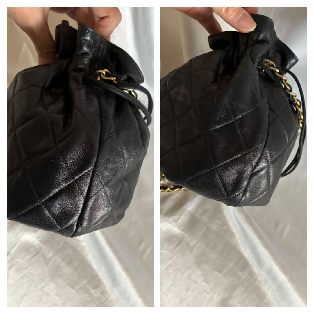 にこにこ 様♡CHANEL 巾着　マトラッセ　ラムスキン チェーンバッグ