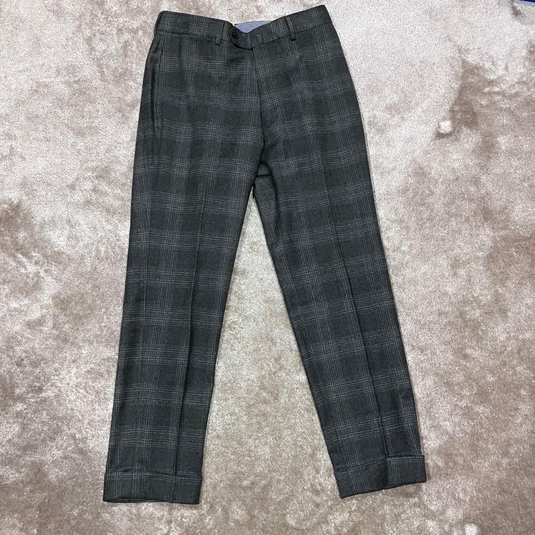 TOMORROWLAND シングルスーツ　セットアップ　チェック柄　カシミヤ混