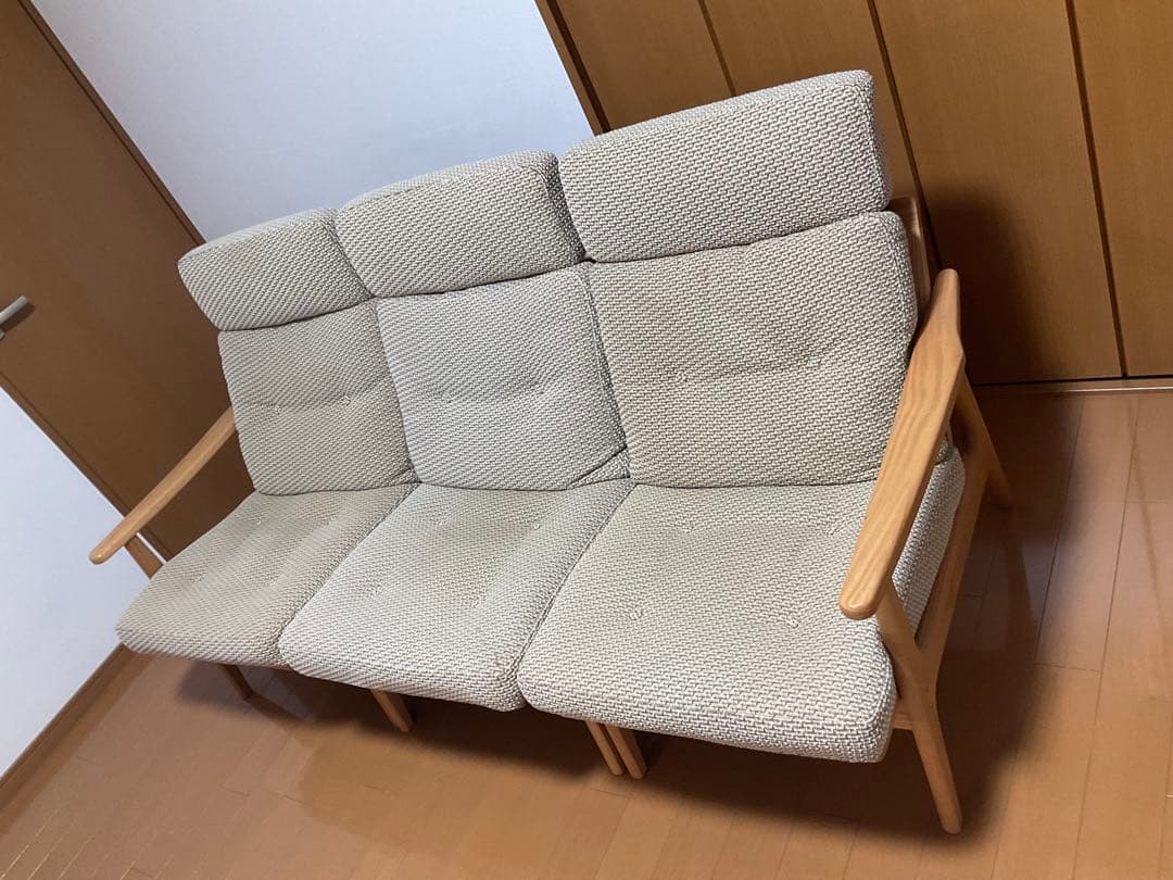 sum　マルニ60 オークフレームチェア3人掛けヘッドレスト付き