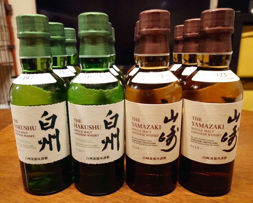 サントリー ウイスキー 山崎×6 白州×6 180ml 計12本セット 値引不可