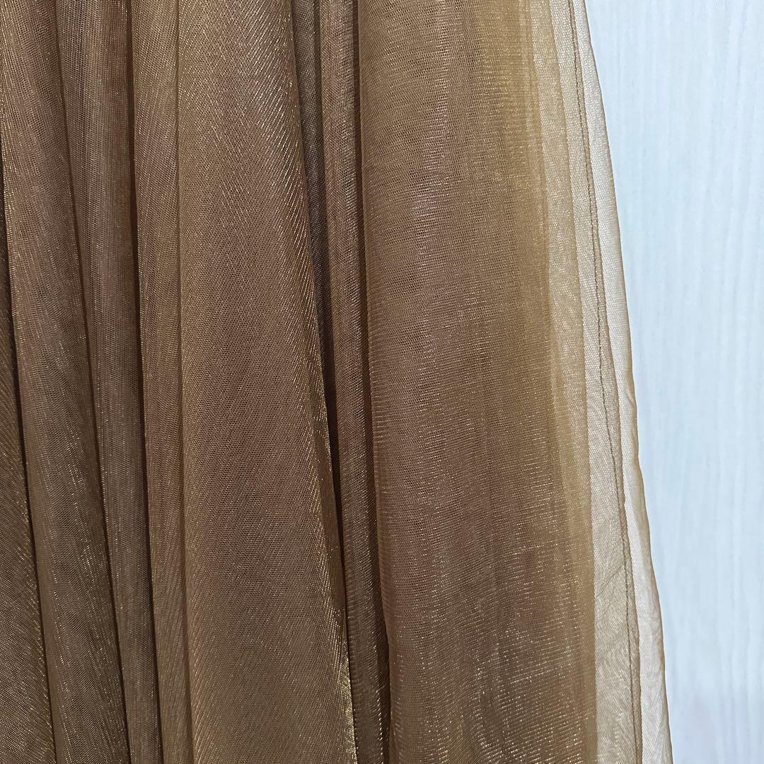 【前撮りのみ使用】チュールドレス ブラウン　撮影用 結婚式