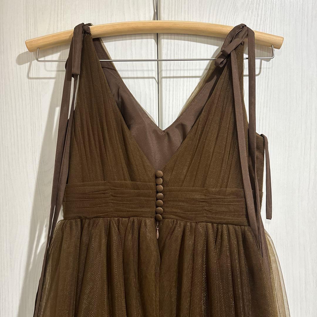 【前撮りのみ使用】チュールドレス ブラウン　撮影用 結婚式