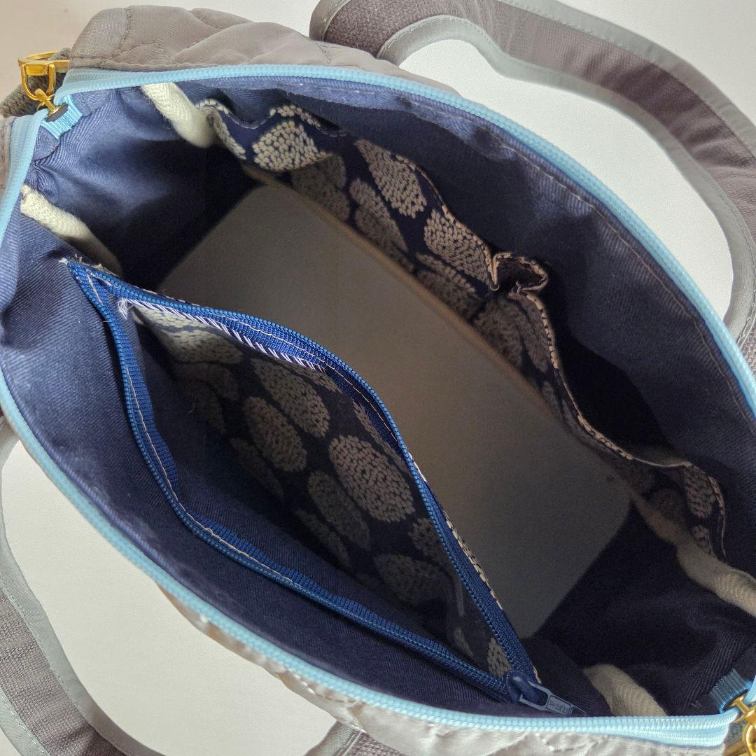 ミケ　ボストン型ショルダーバッグ(M)　ハンドメイド