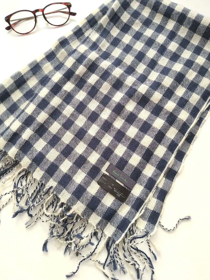 【Paul Smith】カシミヤ100% ギンガムチェックストール