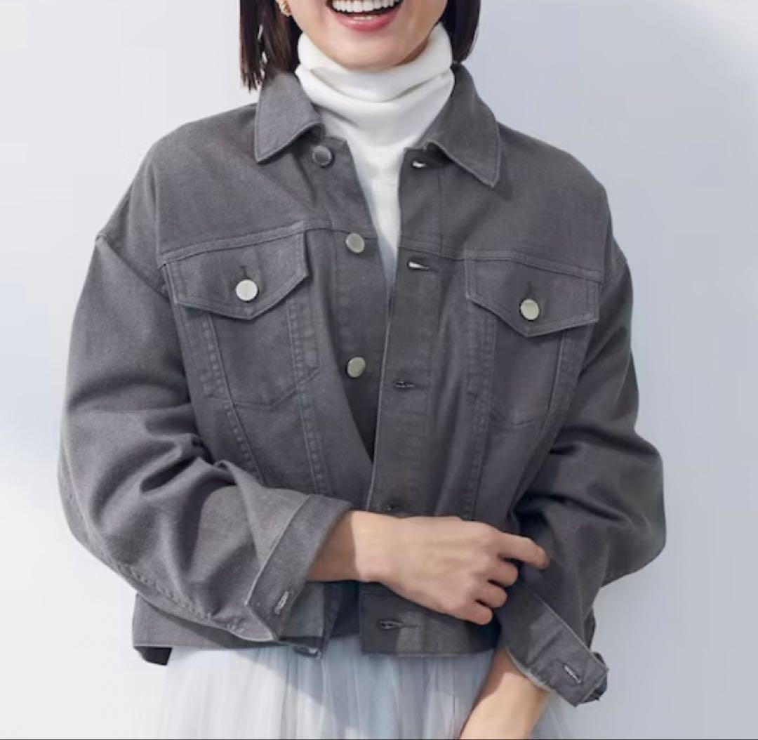 【未使用品】自由区 ウスカルデニム襟付き ジャケット