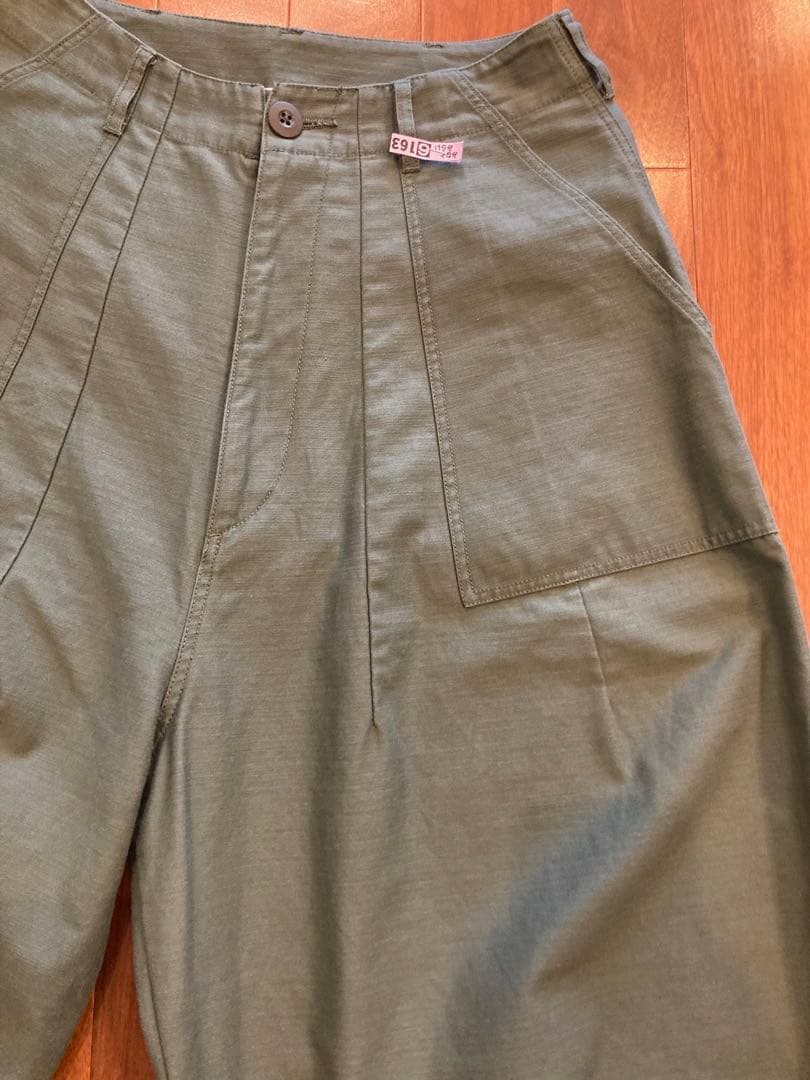 RHCロンハーマン　ワイドミリタリーパンツ（カーキ）