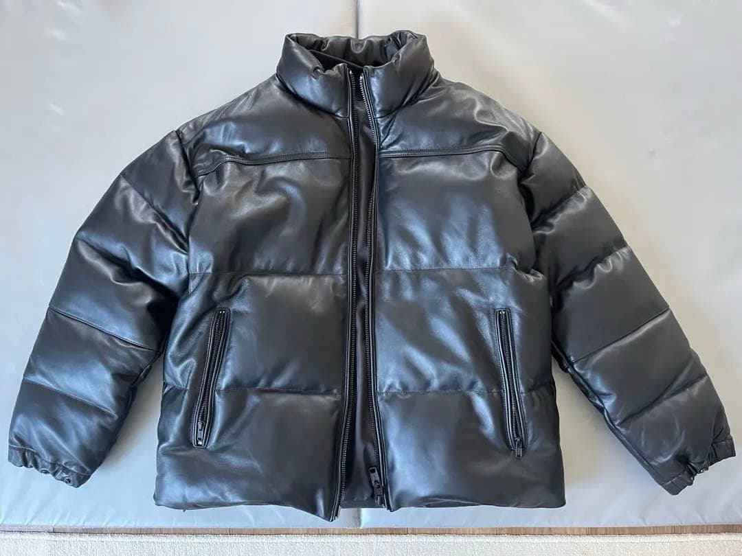 ジャケット・アウター ADAM PATEK leather looose down jacket