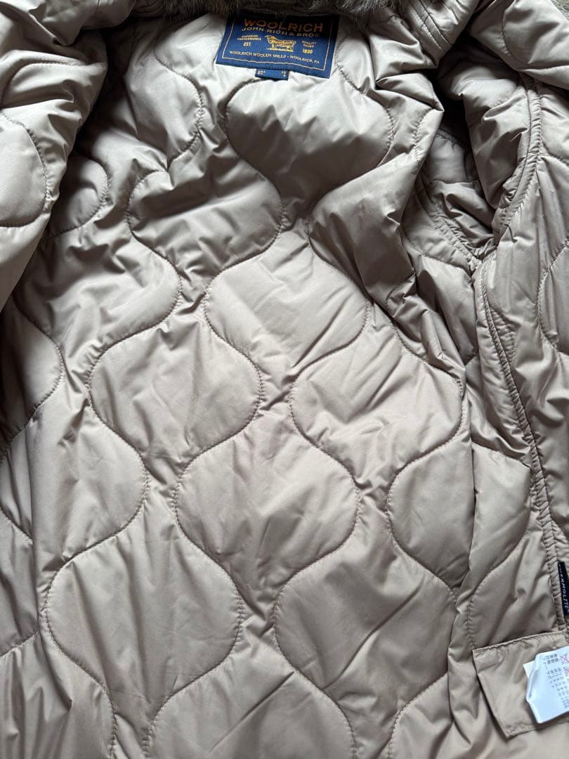 WOOLRICHモッズコート ラビット/コヨーテファー ライナー付