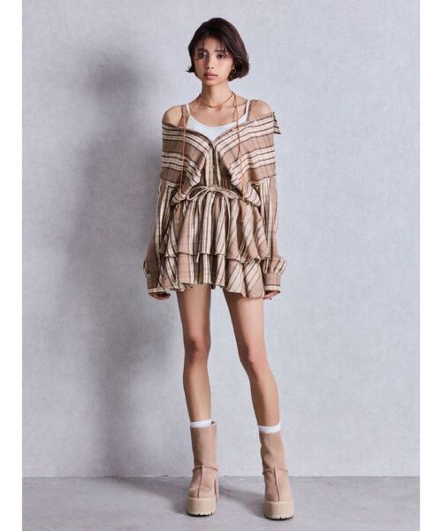 【美品】✨GYDA✨フェイクムートンplatformショートブーツ23.5