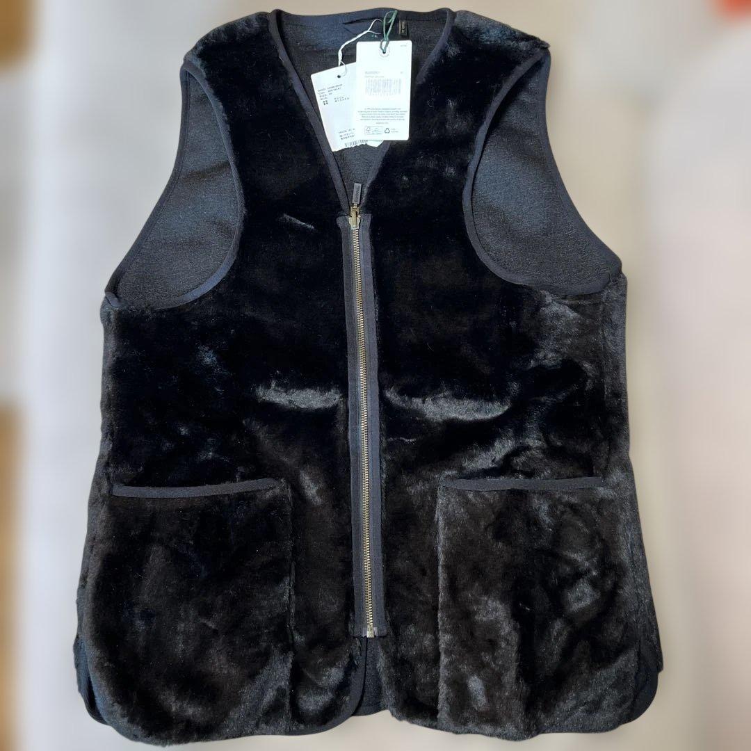 新品 Barbour 黒 ファーライナー インナーベスト サイズ40