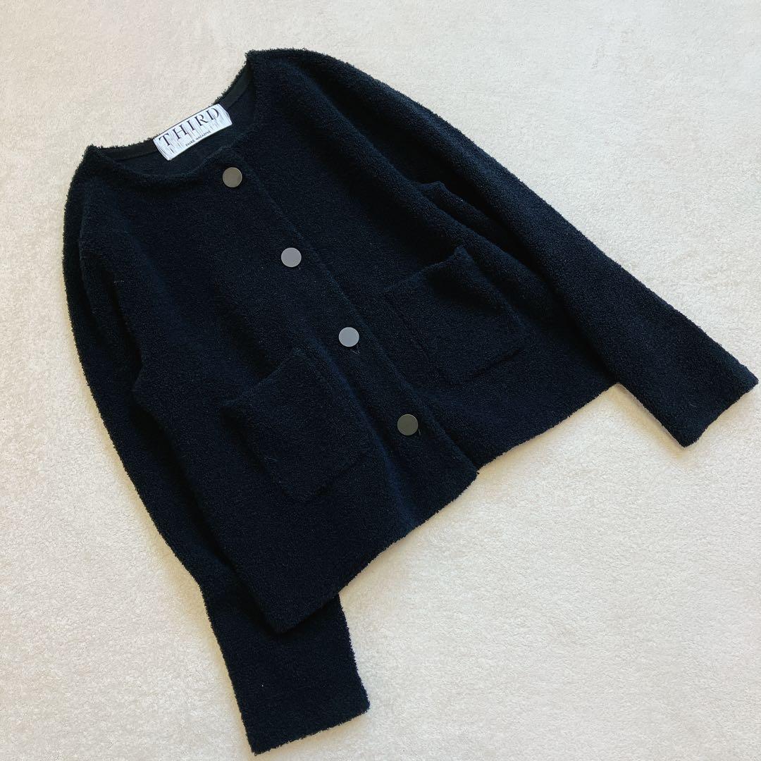 THIRD MAGAZINE パイルジャケット アンサンブル 黒 24SS