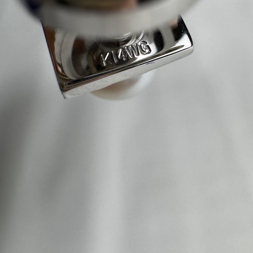 K14WG パール　カフス　タイピン　セット　パール8.0mm