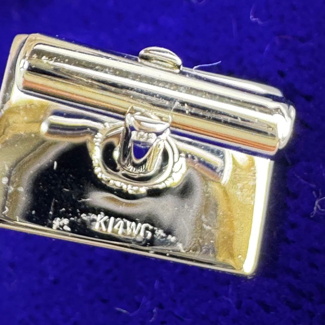 K14WG パール　カフス　タイピン　セット　パール8.0mm