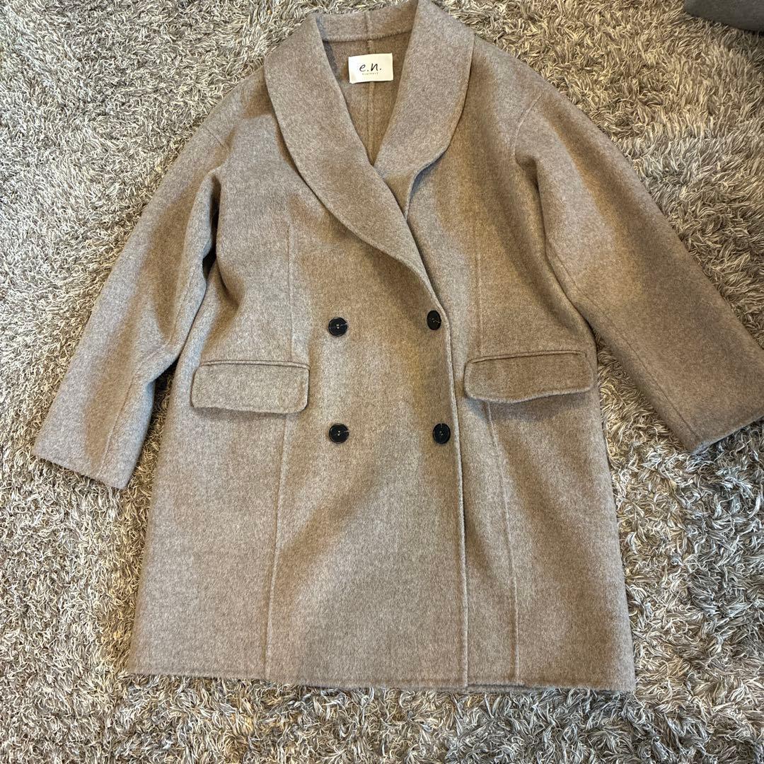 S*O様 evernavy エバーネイビー ウール リバー ダブル コート