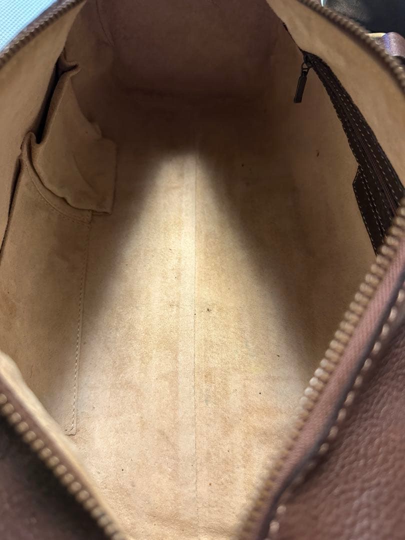 【美品】【定価半額】土屋鞄 本革 ミニボストン ドラム型ショルダーバッグ