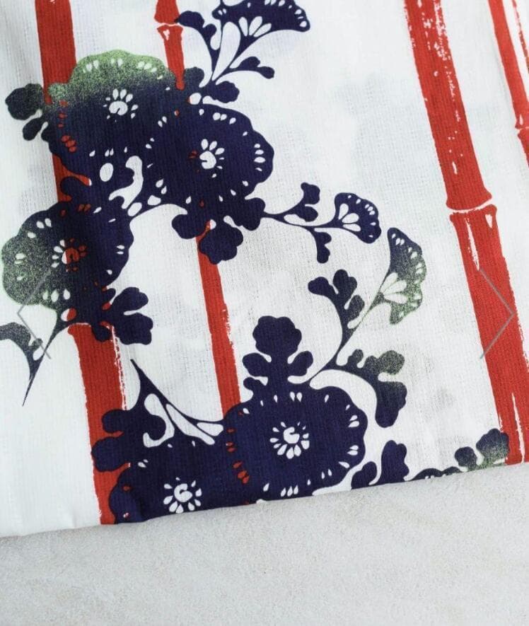 画像の帯、お任せ帯締め、お任せ下駄つき◆◆◆気品紅竹と菊影絵浴衣